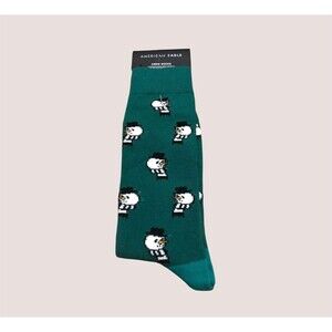 American Eagle Men's Crew Socks Green Snowman